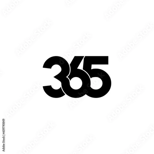 Obraz 365 lettering initial monogram logo design
