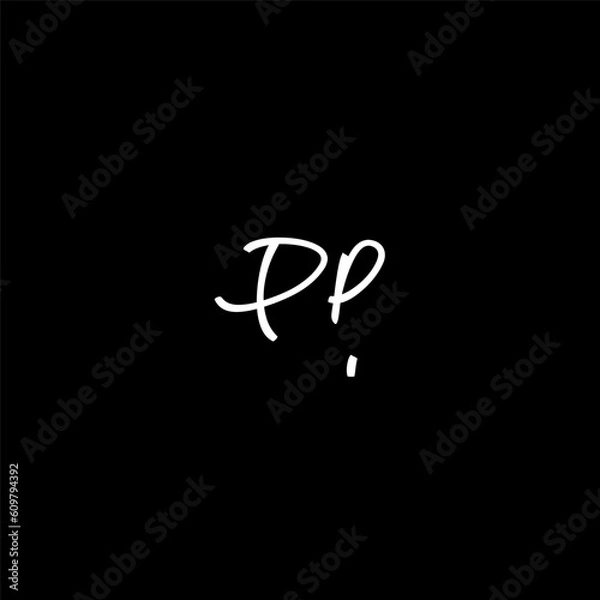 Obraz pp Initial Handwriting Signature Monogram Logo Vector