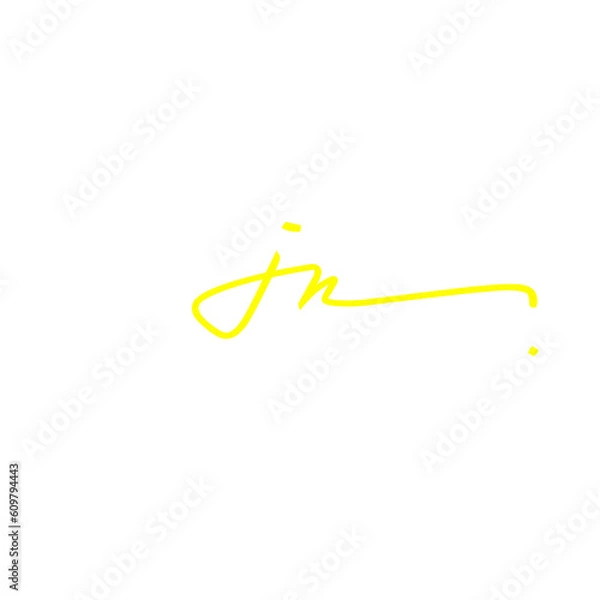 Obraz jr Initial Handwriting Signature Monogram Logo Vector