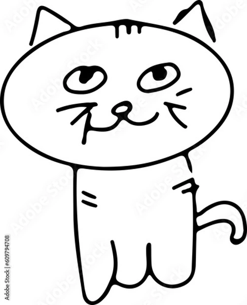 Fototapeta Cat Doodle