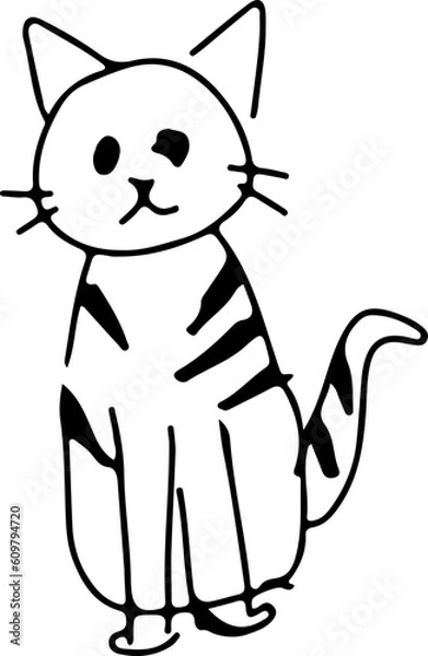 Fototapeta Cat Doodle