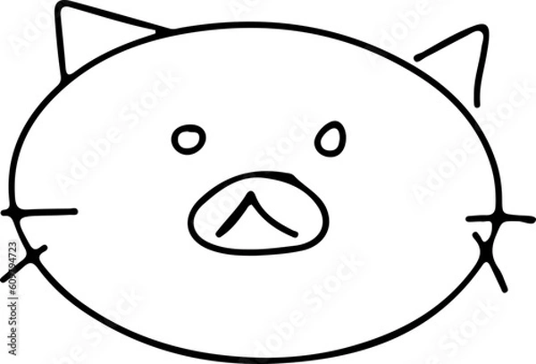 Fototapeta Cat Doodle