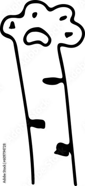 Fototapeta hand Cat Doodle vector