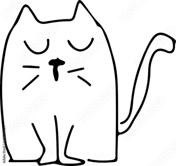 Fototapeta Cat Doodle