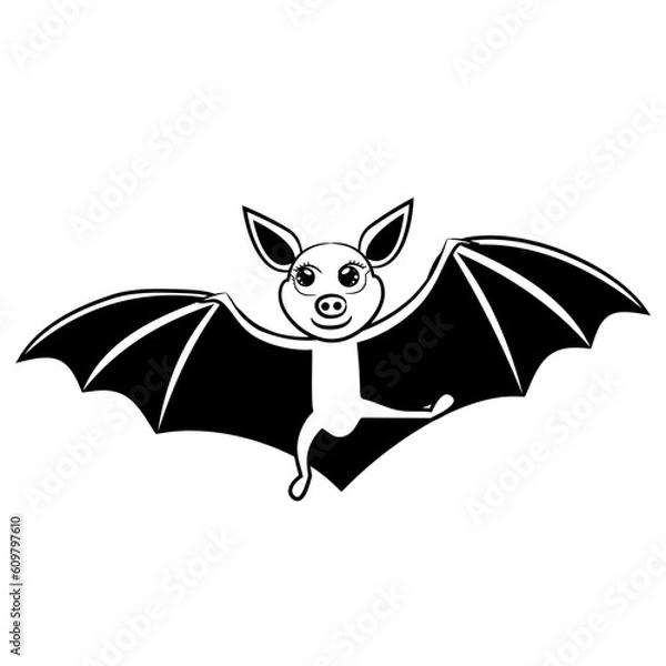 Obraz bat on a white background vector