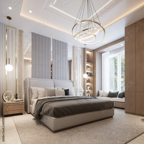 Obraz 3D Render Modern Interior Design 