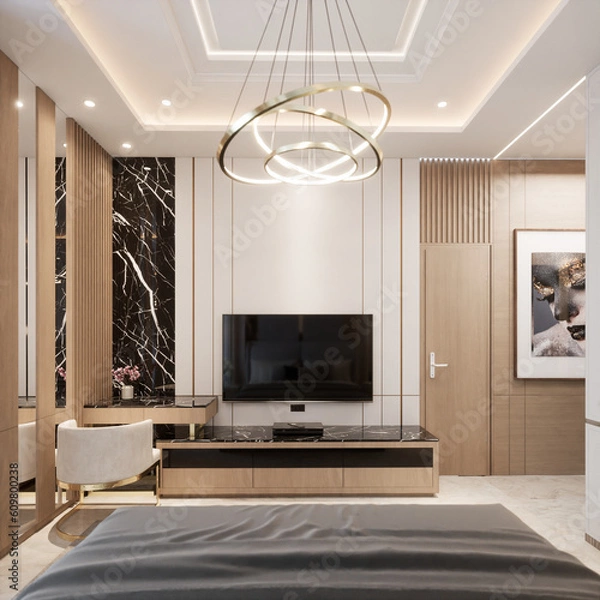 Obraz 3D Render Modern Interior Design 