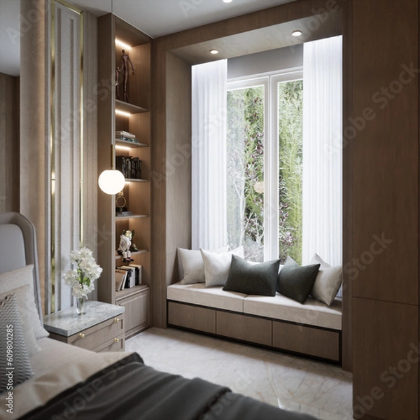 Obraz 3D Render Modern Interior Design 