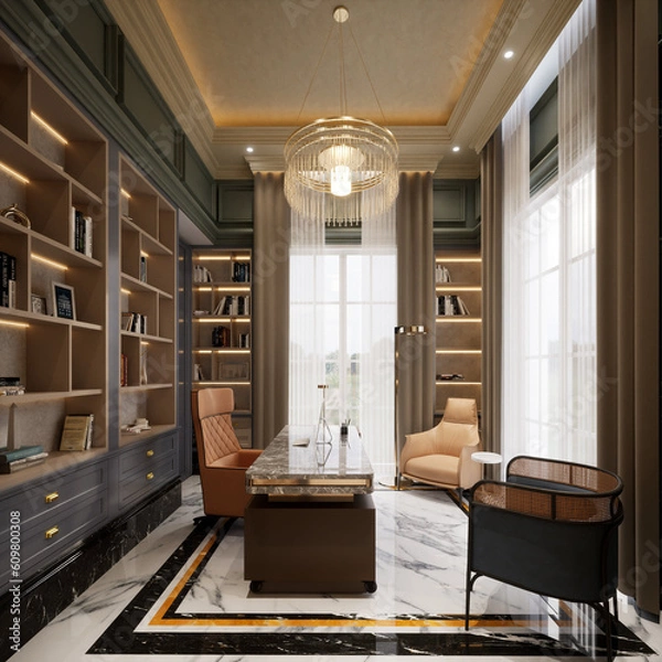 Obraz 3D Render Modern Interior Design 