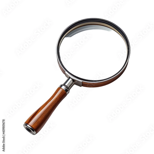 Obraz Magnifying glass featuring a polished wooden handle
