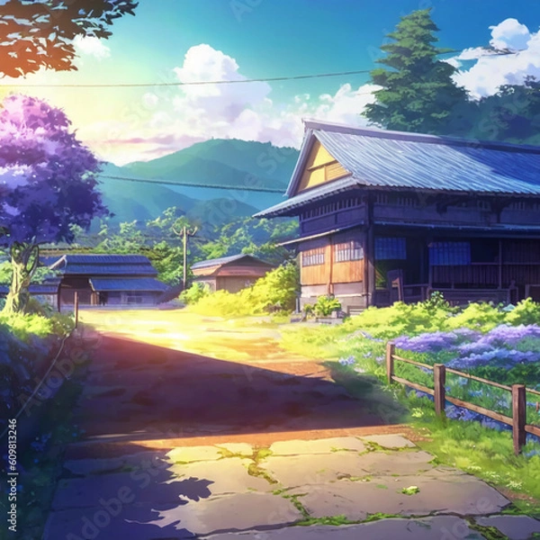 Obraz Illustration view with anime style