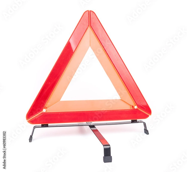 Obraz Car emergency sign isolated on white background