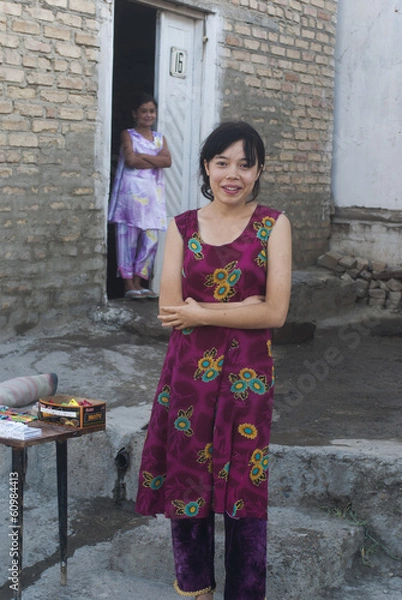 Obraz Młode dziewczyny, Buchara, Uzbekistan