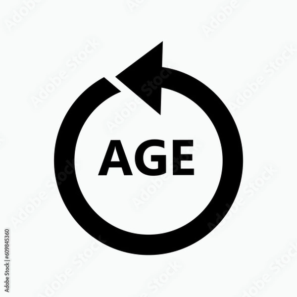 Fototapeta Age Arrow Circle Icon. Aged Symbol - Vector.  