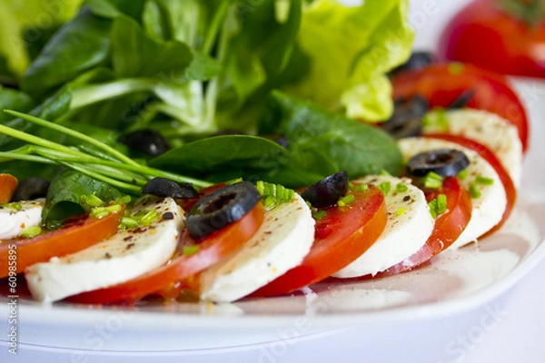 Obraz Tomate mit Mozzarella