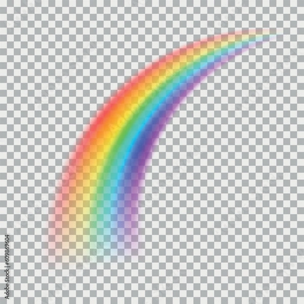 Fototapeta Blurred rainbow arc with transparent effect. Vector