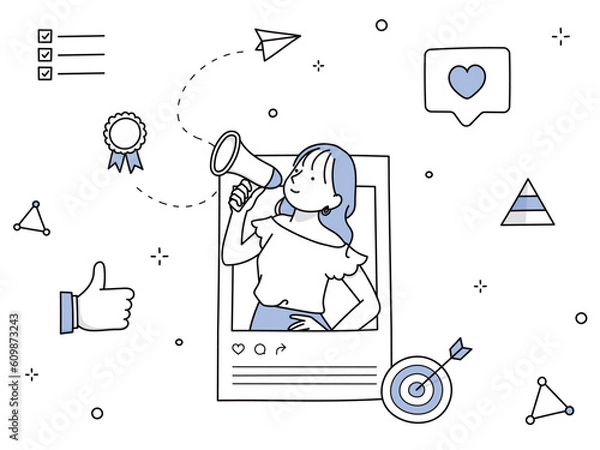 Obraz 手描きラインアート｜インフルエンサーマーケティングによる宣伝効果