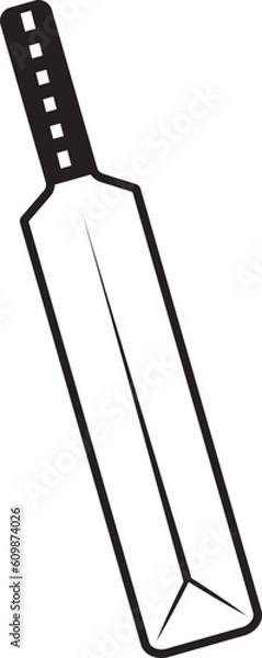 Obraz cricket bat vector outline icon