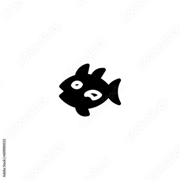 Fototapeta Animal Fish Sea Solid Icon