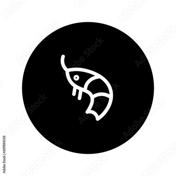 Fototapeta Prawn Sea Shrimp Solid Icon