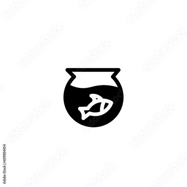 Fototapeta Aquarium Aquatic Life Solid Icon