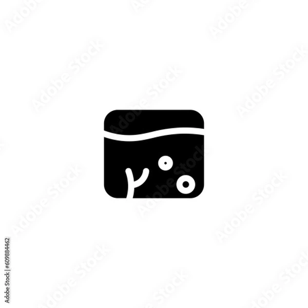 Fototapeta Aquarium Aquatic Life Solid Icon