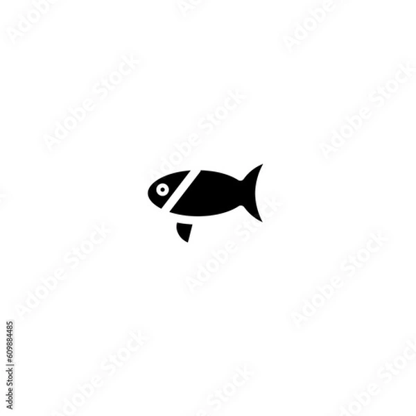 Fototapeta Fish Net Sea Solid Icon