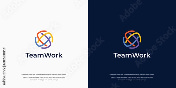 Obraz creative community logo, teamwork logo design inspiration
