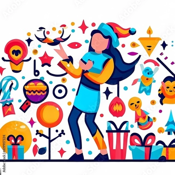 Fototapeta a series of sleek and visually appealing illustrations representing modern business concepts