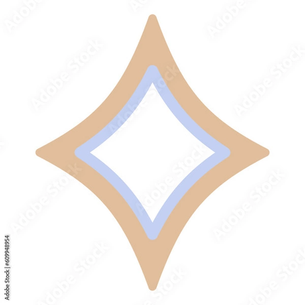 Fototapeta Retro vector illustration of geometric flowers. Abstract flowers flat simple style