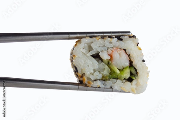 Fototapeta Isolated sushi roll