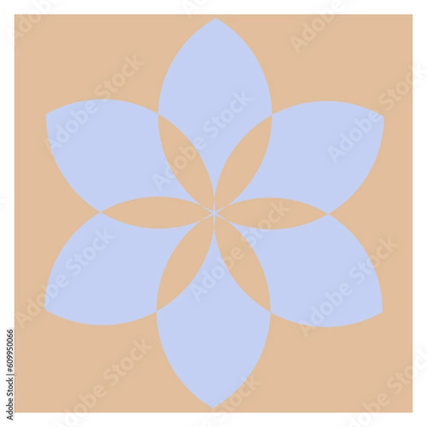 Fototapeta Bauhaus geometric mosaic vector illustration. abstract background, design element. simple aesthetic retro design