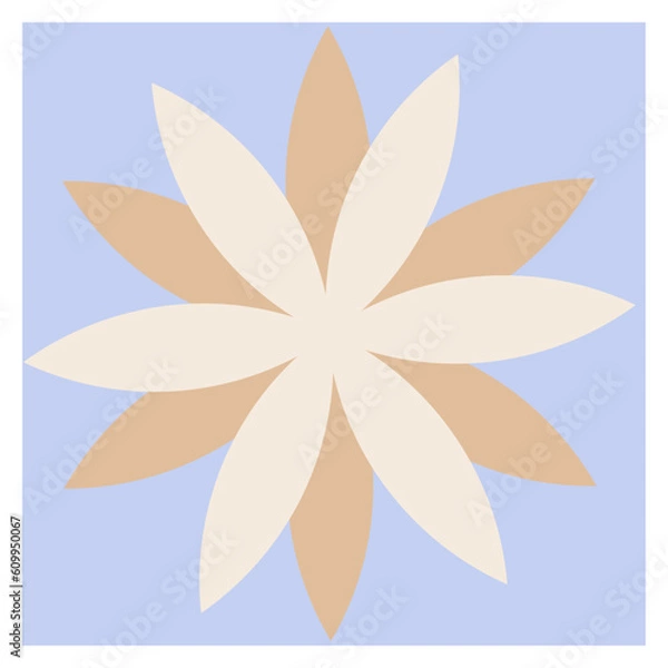 Fototapeta Bauhaus geometric mosaic vector illustration. abstract background, design element. simple aesthetic retro design