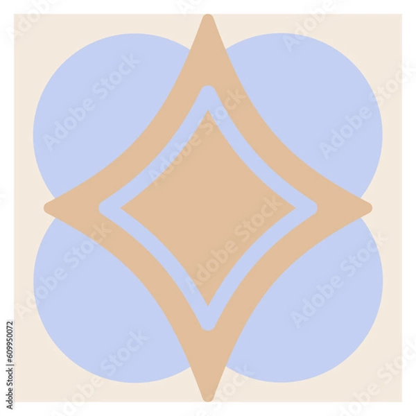 Fototapeta Bauhaus geometric mosaic vector illustration. abstract background, design element. simple aesthetic retro design