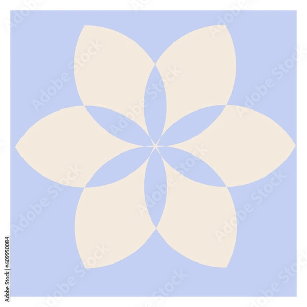 Fototapeta Bauhaus geometric mosaic vector illustration. abstract background, design element. simple aesthetic retro design
