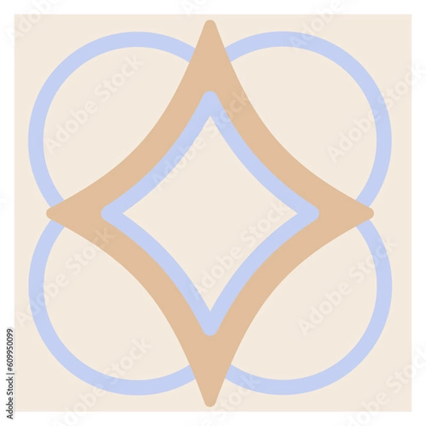 Fototapeta Bauhaus geometric mosaic vector illustration. abstract background, design element. simple aesthetic retro design