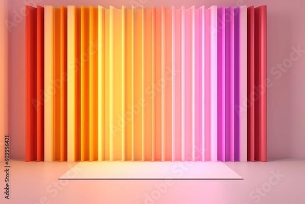 Fototapeta Background with stripes. AI generated art illustration.