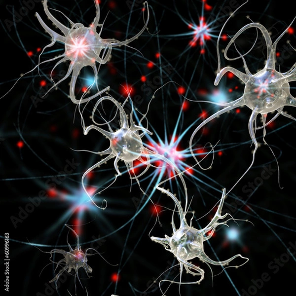 Fototapeta Spiegelneuronen - 3d Render