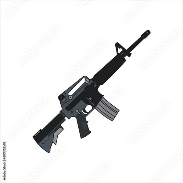 Obraz vector illustration M16 icon machine gun