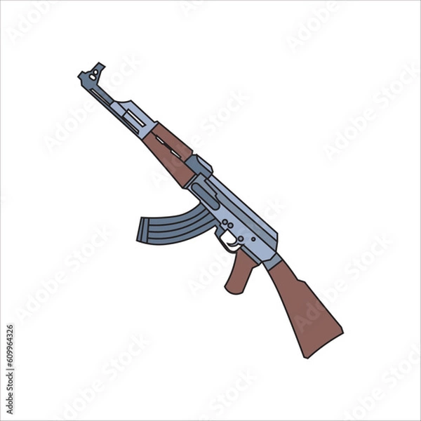 Obraz Vector illustration AK47 icon machine gun