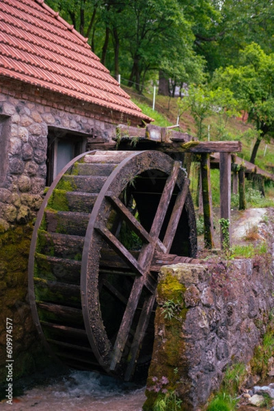 Fototapeta old mill wheel