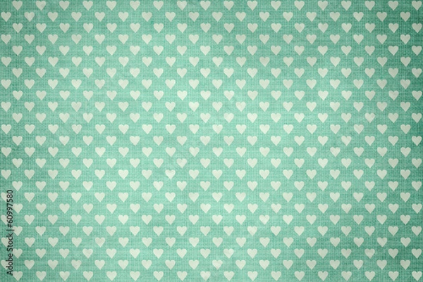 Obraz Green polka dot heart
