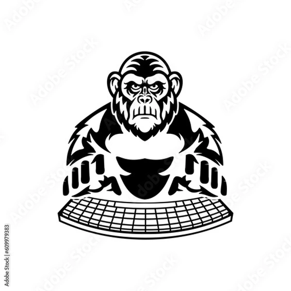 Obraz monkey logo illustration