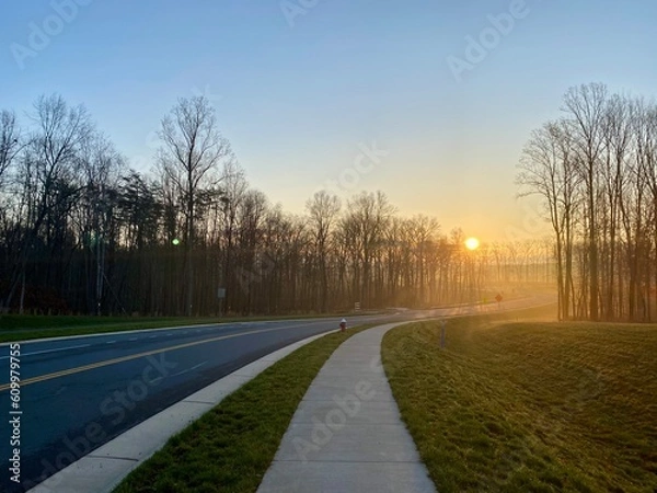 Obraz suburban sunrise