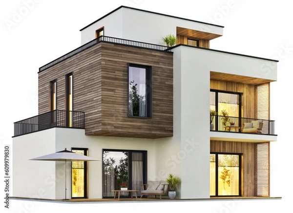 Obraz Modern house on a transparent background