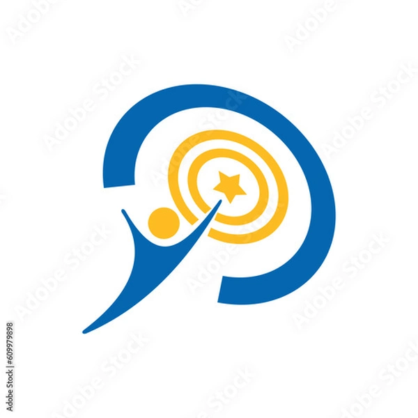 Obraz target with arrow logo