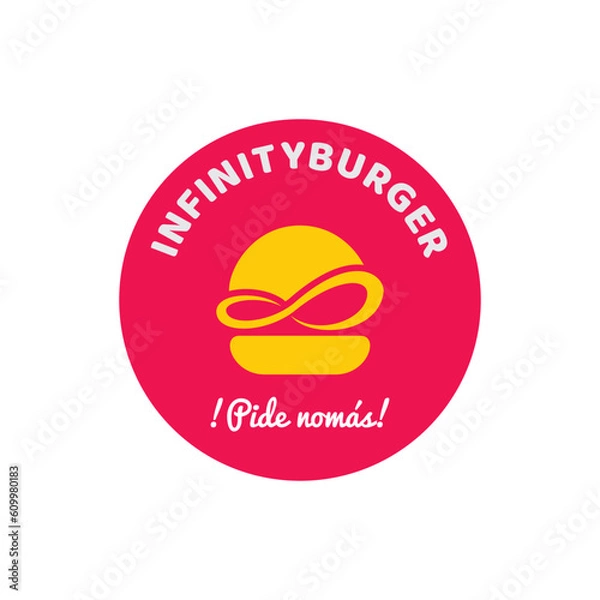 Obraz burger infinity logo