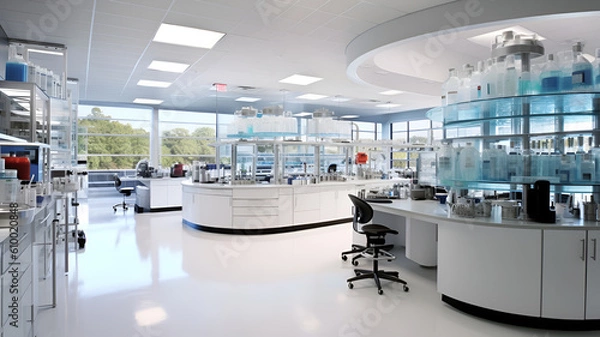 Fototapeta Laboratory workplace interior.