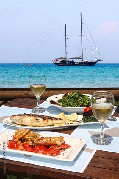 Obraz Lunch dla dwojga nad morzem