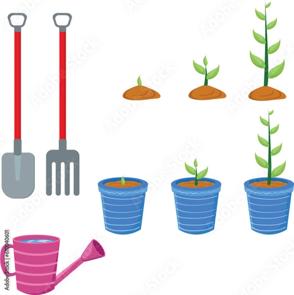 Obraz gardening tools set